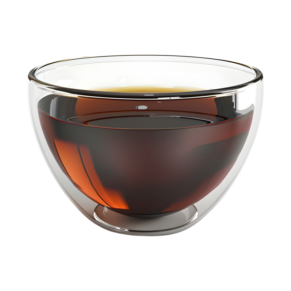 Black Soup in a Bowl on Transparent background png