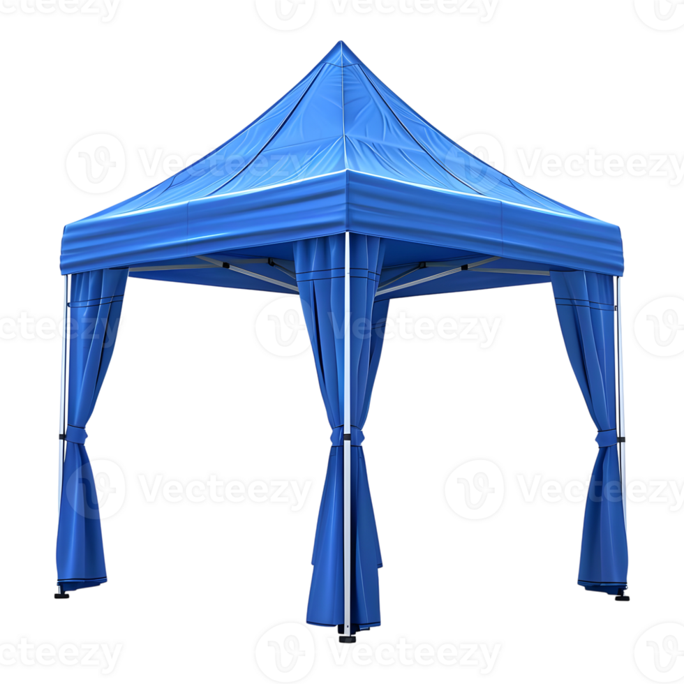 3D Rendering of a Blue tent on Transparent Background png
