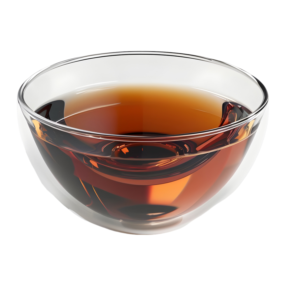 Black Soup in a Bowl on Transparent background png