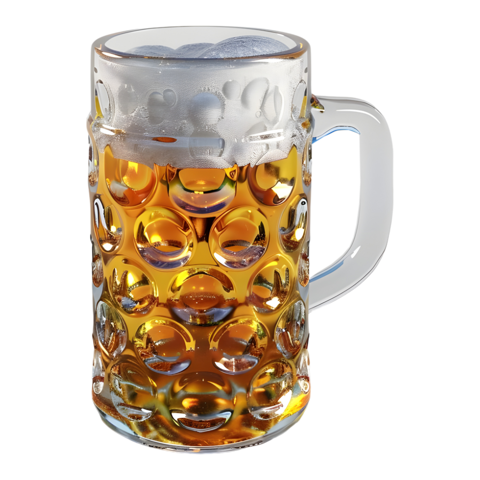 3D Rendering of a Beer or Wine Glass on Transparent Background png