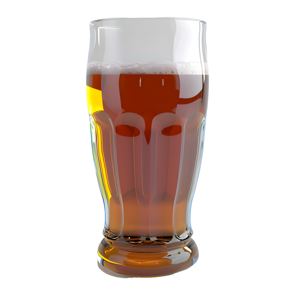 3D Rendering of a Beer or Wine Glass on Transparent Background png