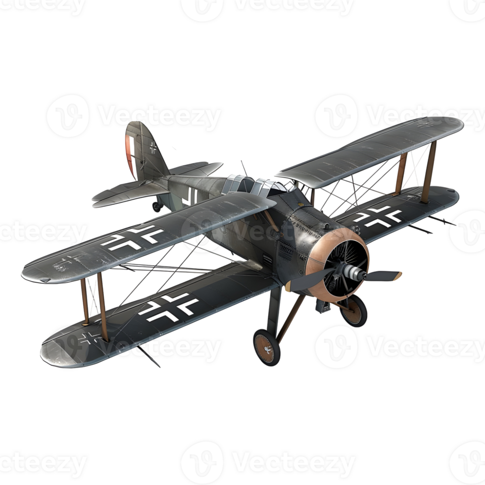 Vintage Airplane Flying on Transparent background png