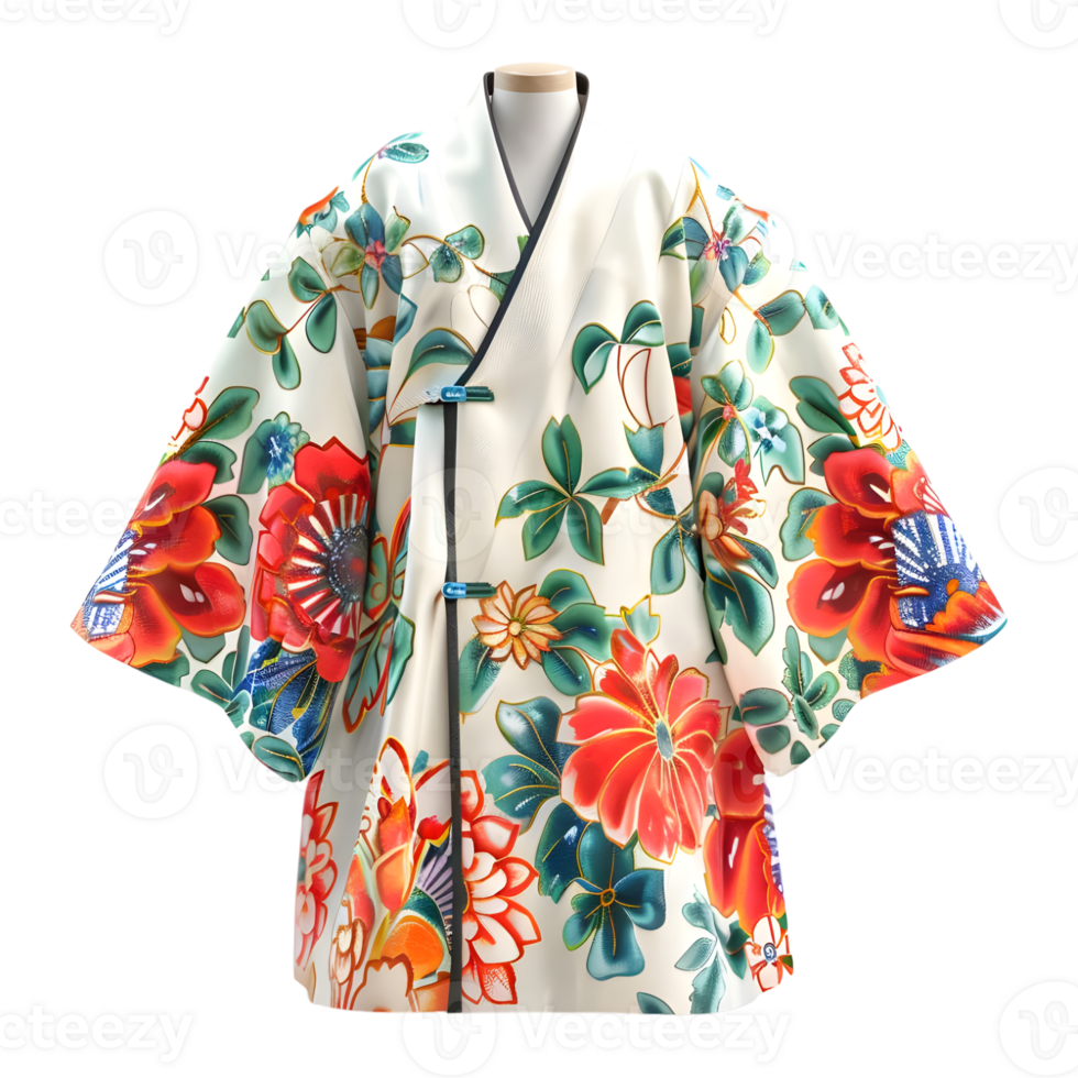 3D Rendering of a Chinese Traditional Dress on Transparent Background png
