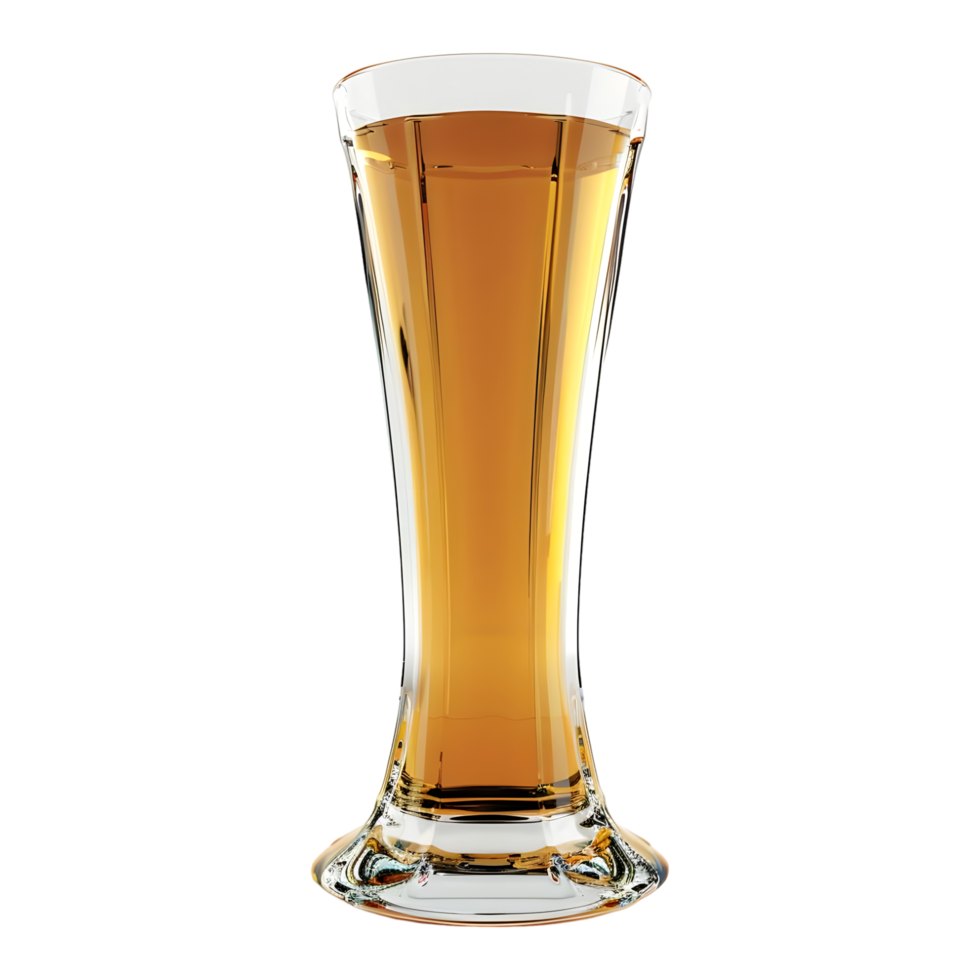 3D Rendering of a Beer or Wine Glass on Transparent Background png