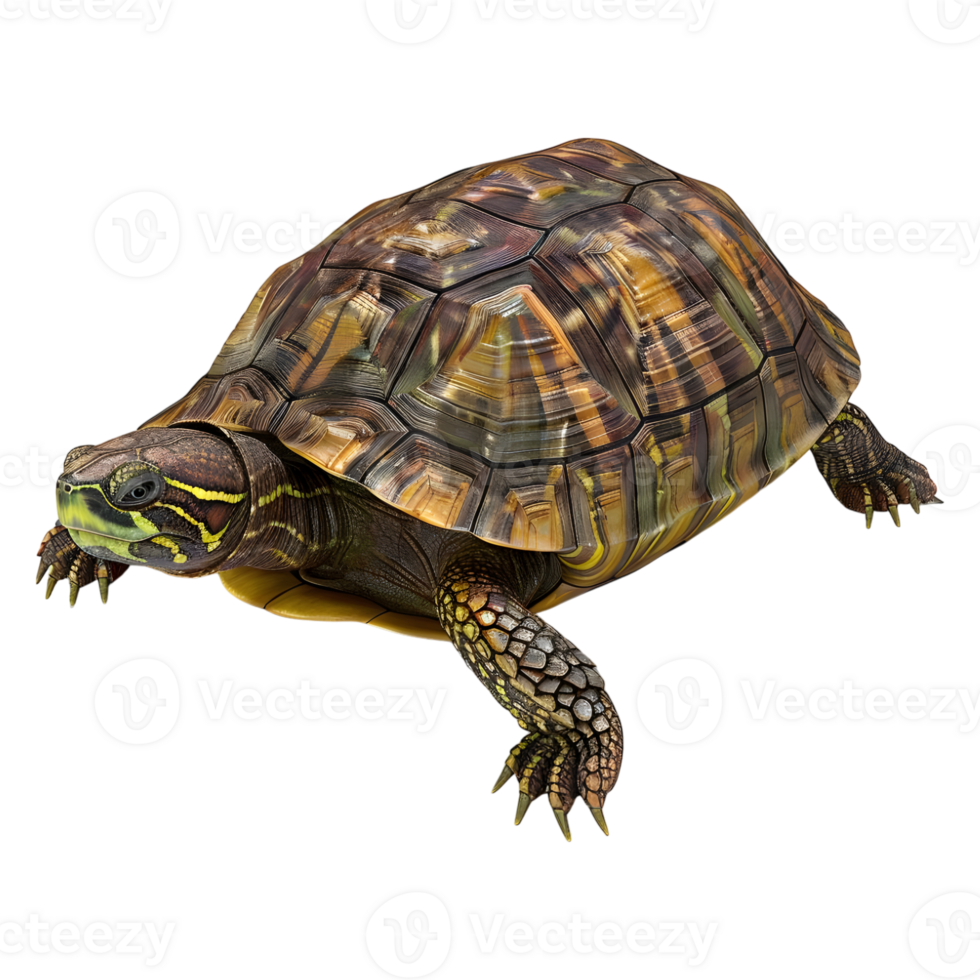 3D Rendering of a Tortoise on Transparent Background png