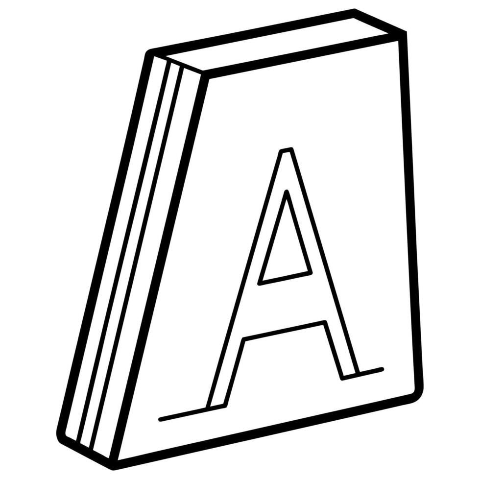 un alfabeto colorante libro ilustración, un letra logo ilustración vector