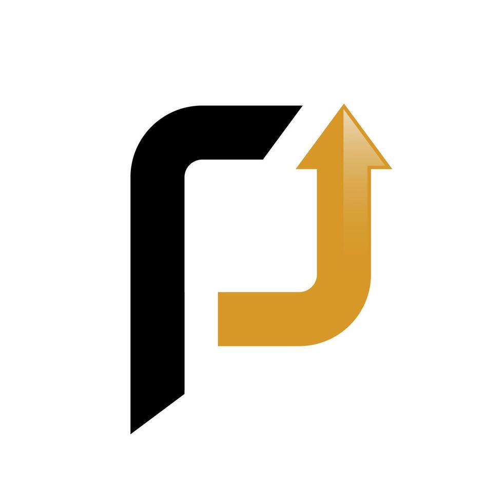 Letter P logo Growth logo design illustration vector