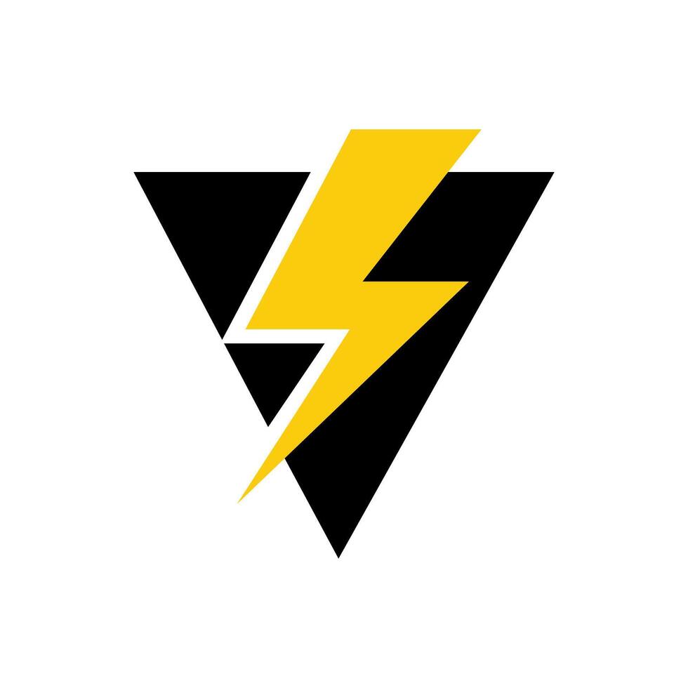 Electric V logo design illustration vector