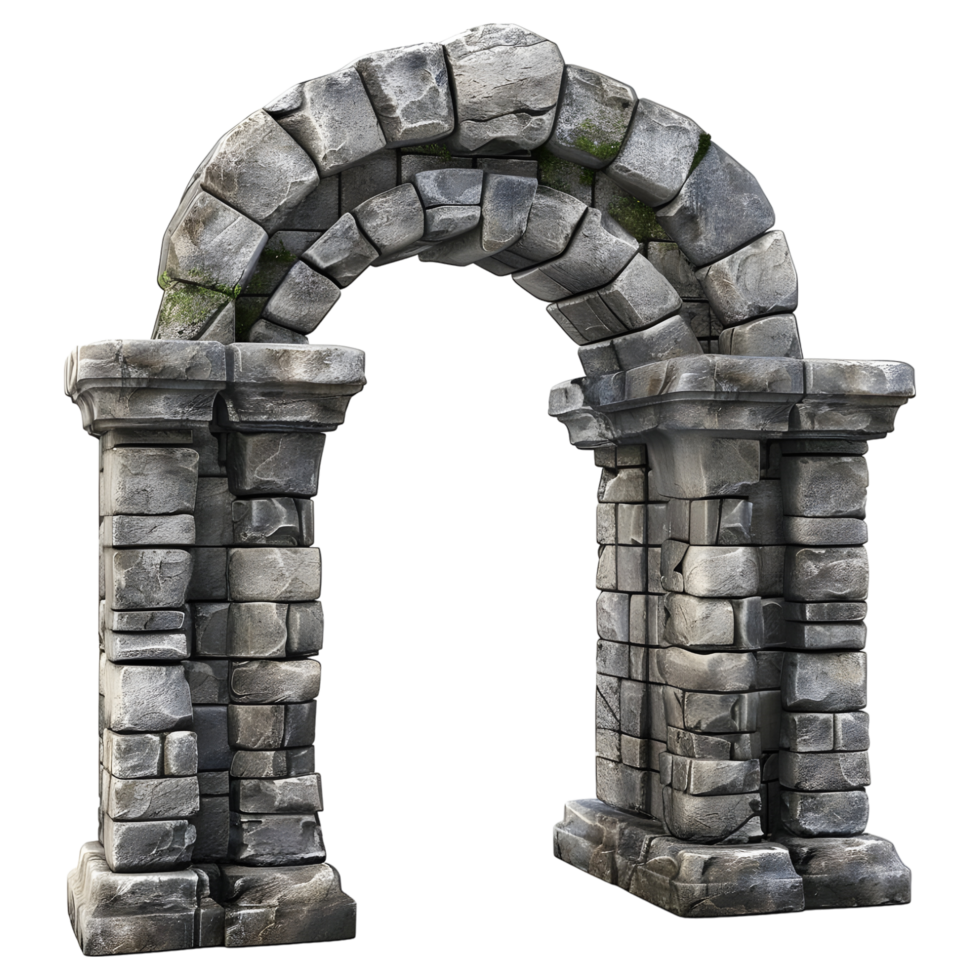 Ancient Stone Gate on Transparent background png