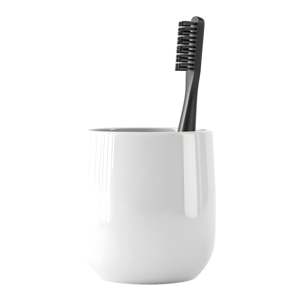 Tooth Brush in a Jar or Glass on Transparent background png