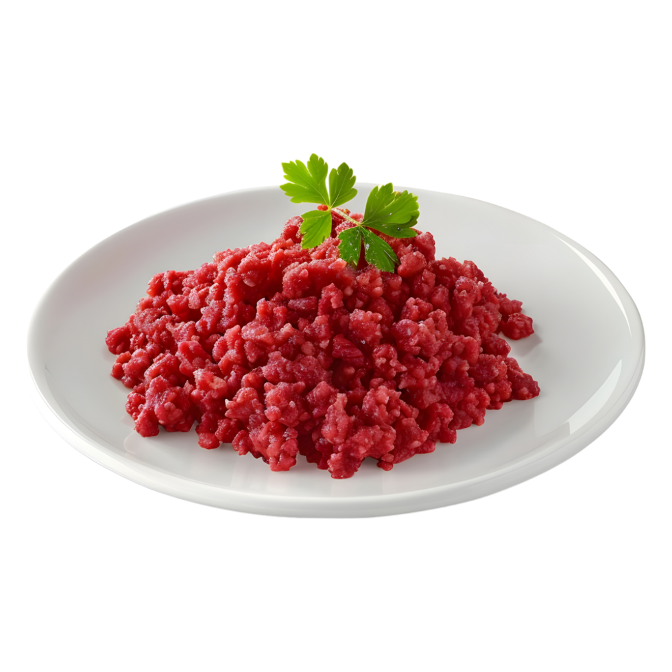 Raw Grind Meat on Transparent background png