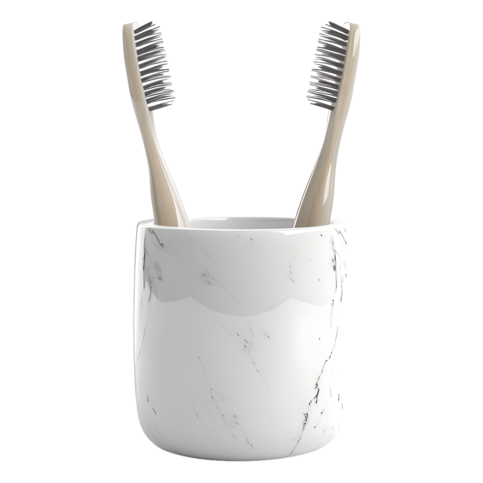 Tooth Brush in a Jar or Glass on Transparent background png