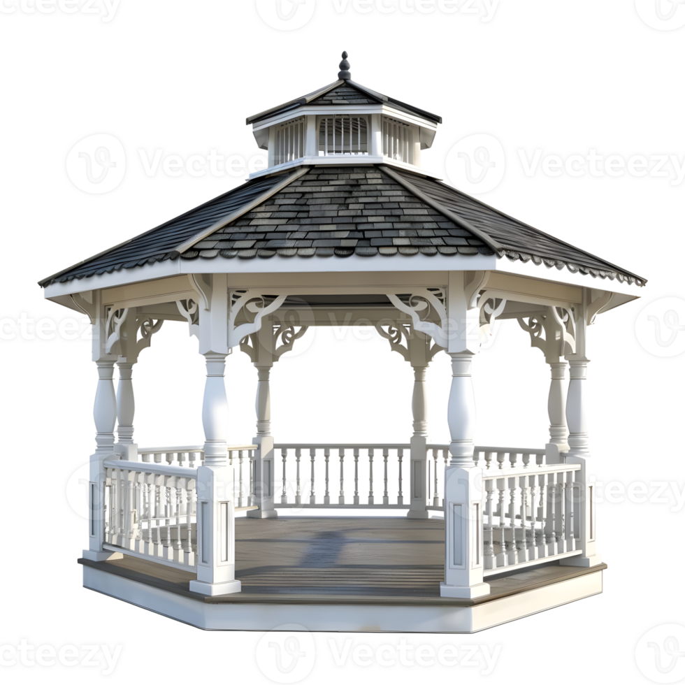 Rounded Public Shed in a Park on Transparent background png