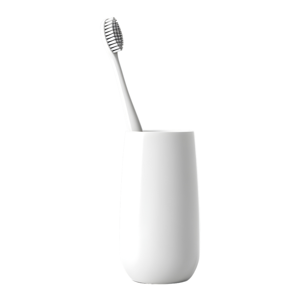 Tooth Brush in a Jar or Glass on Transparent background png