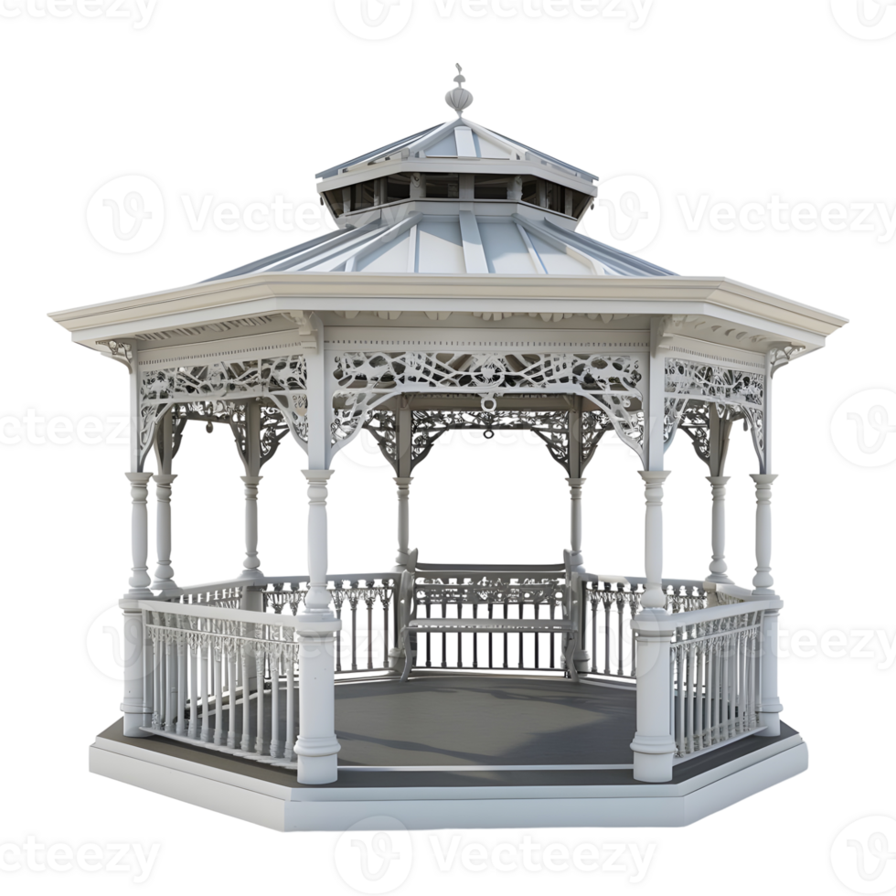 Rounded Public Shed in a Park on Transparent background png