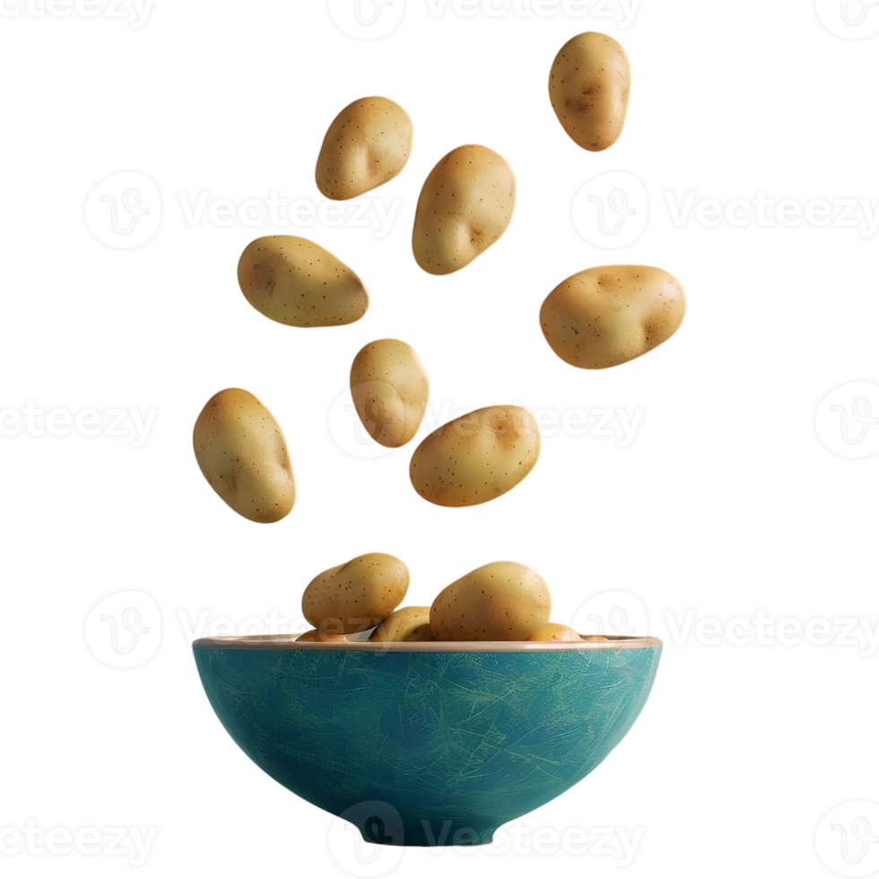 Potato in a Bowl on Transparent background png