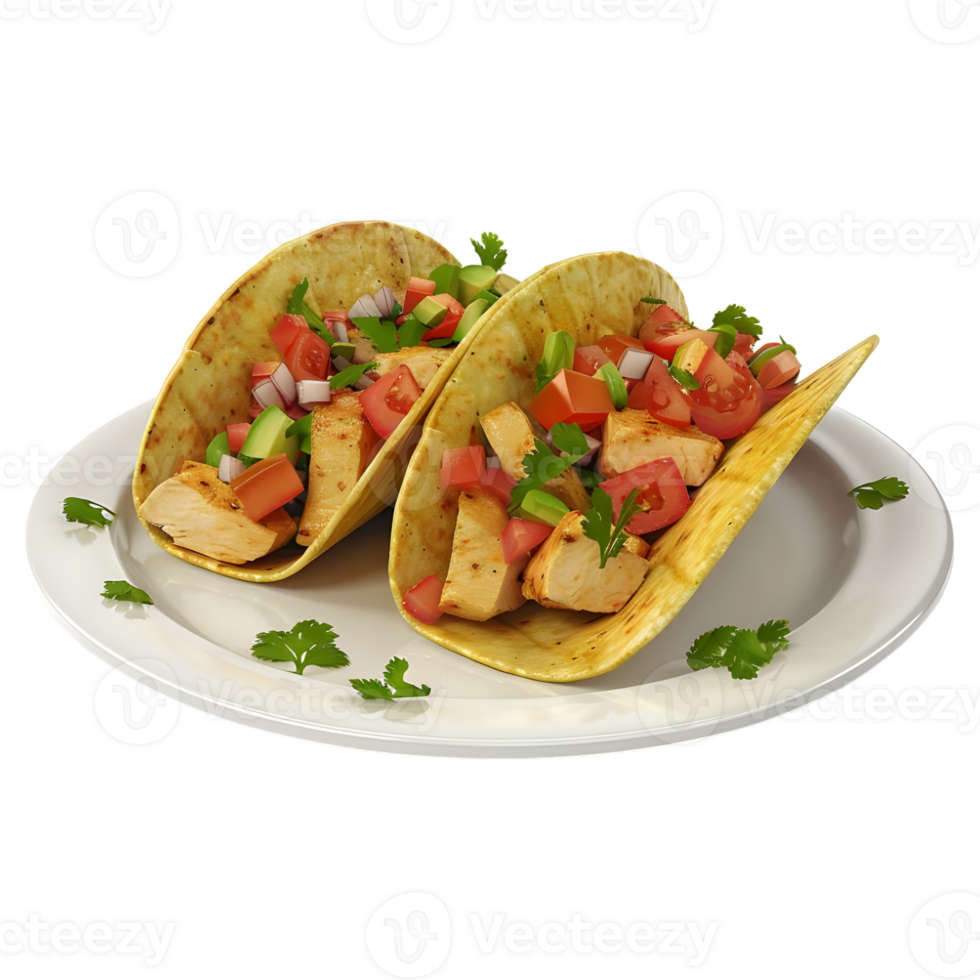 3d Rendern von ein amerikanisch Tacos auf transparent Hintergrund png