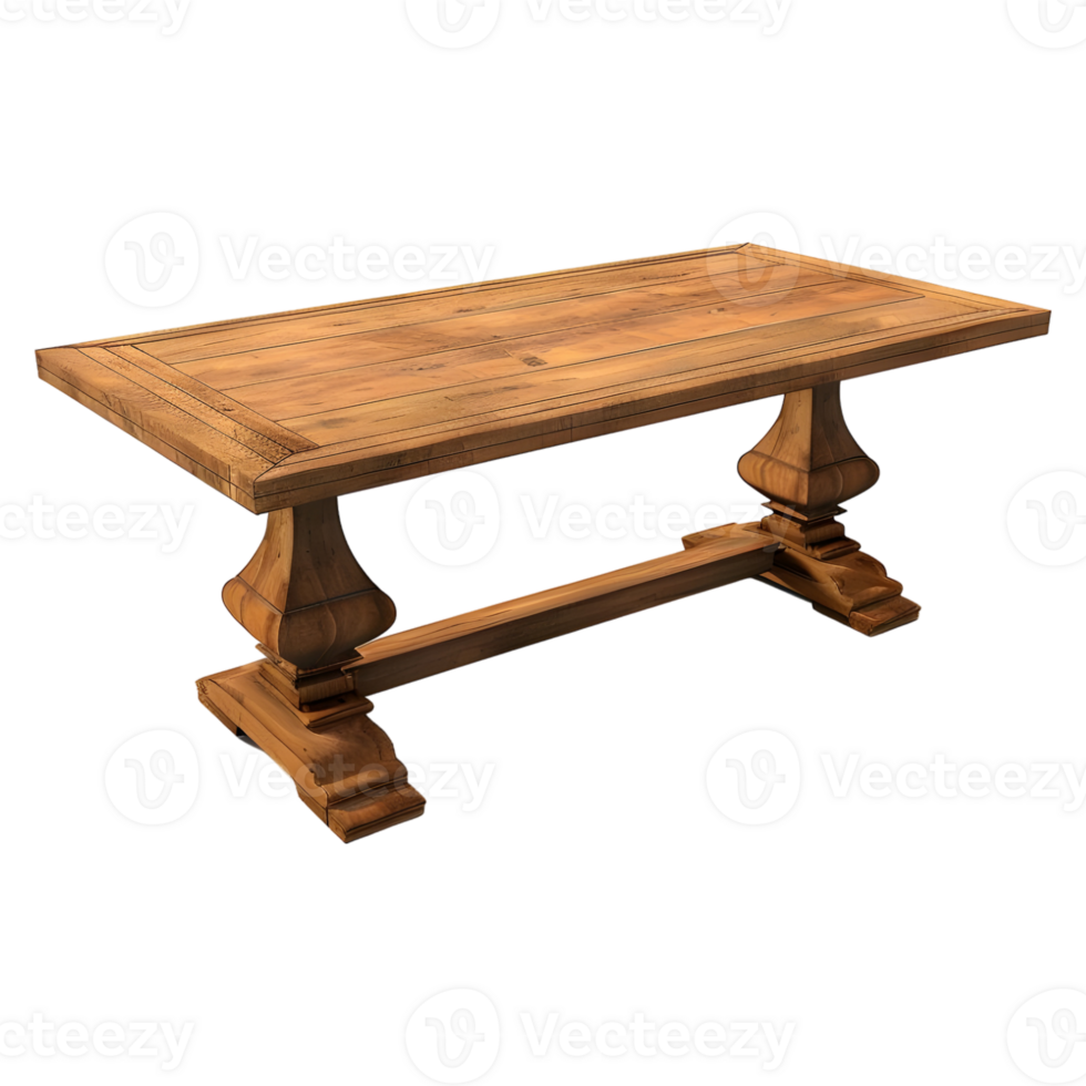 3D Rendering of a Blank Wooden Table on Transparent Background png
