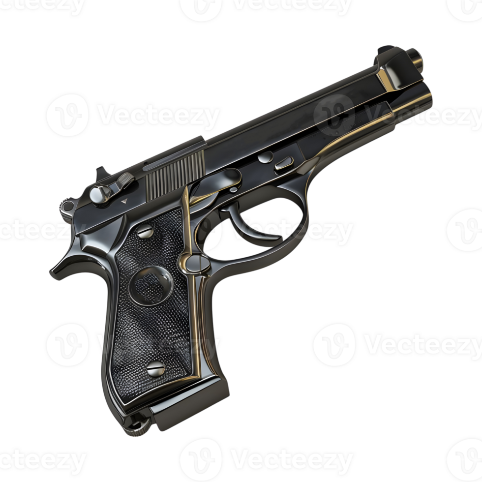 Firing Gun or Pistol on Transparent background png