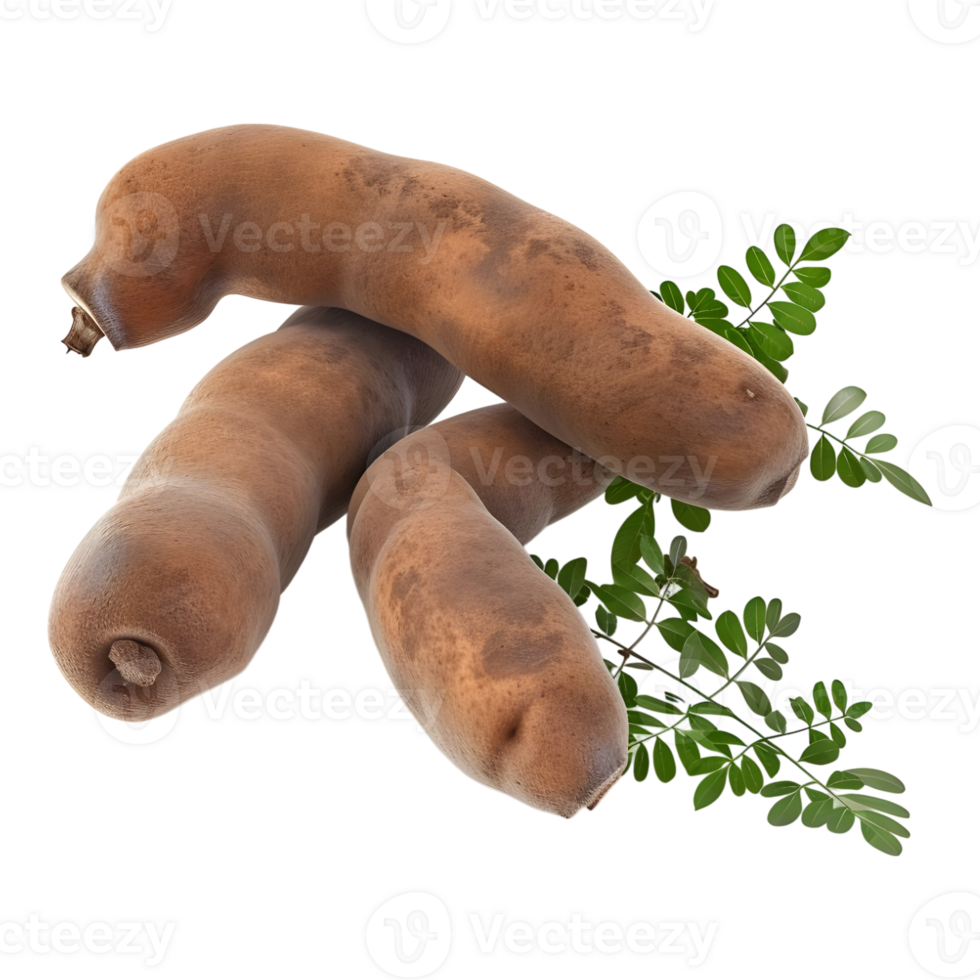 3D Rendering of a Tamarind on Transparent Background png