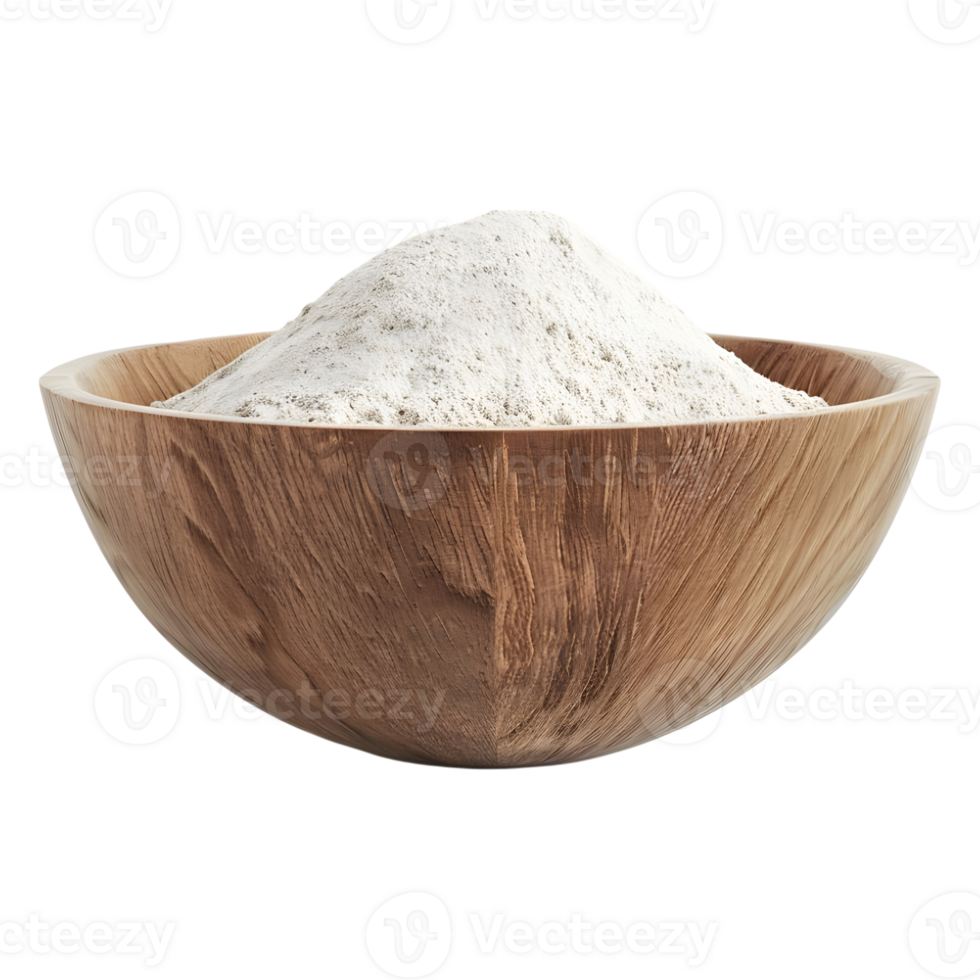 White Powder in a Bowl on Transparent background png