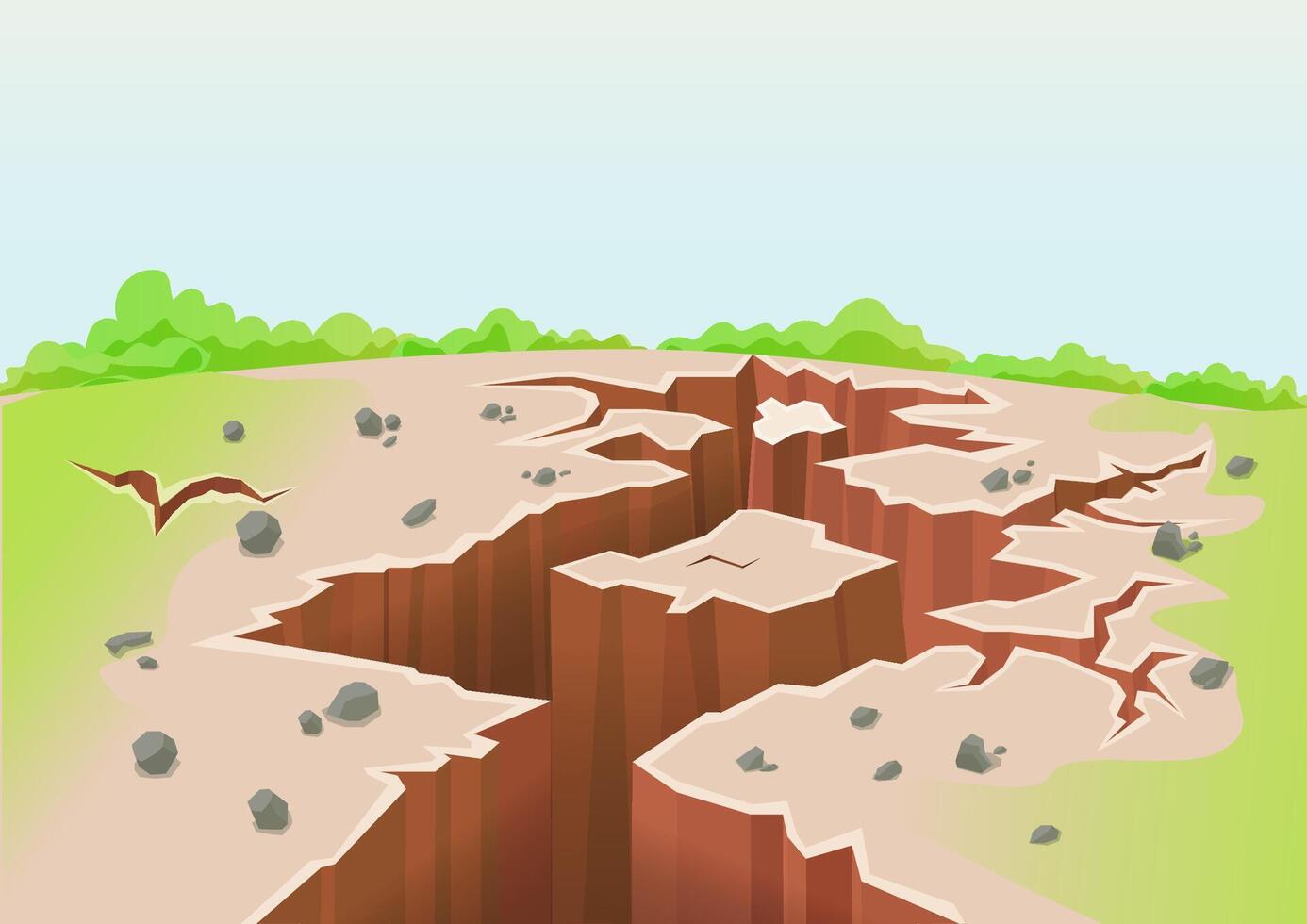 Earthquake land concept vector