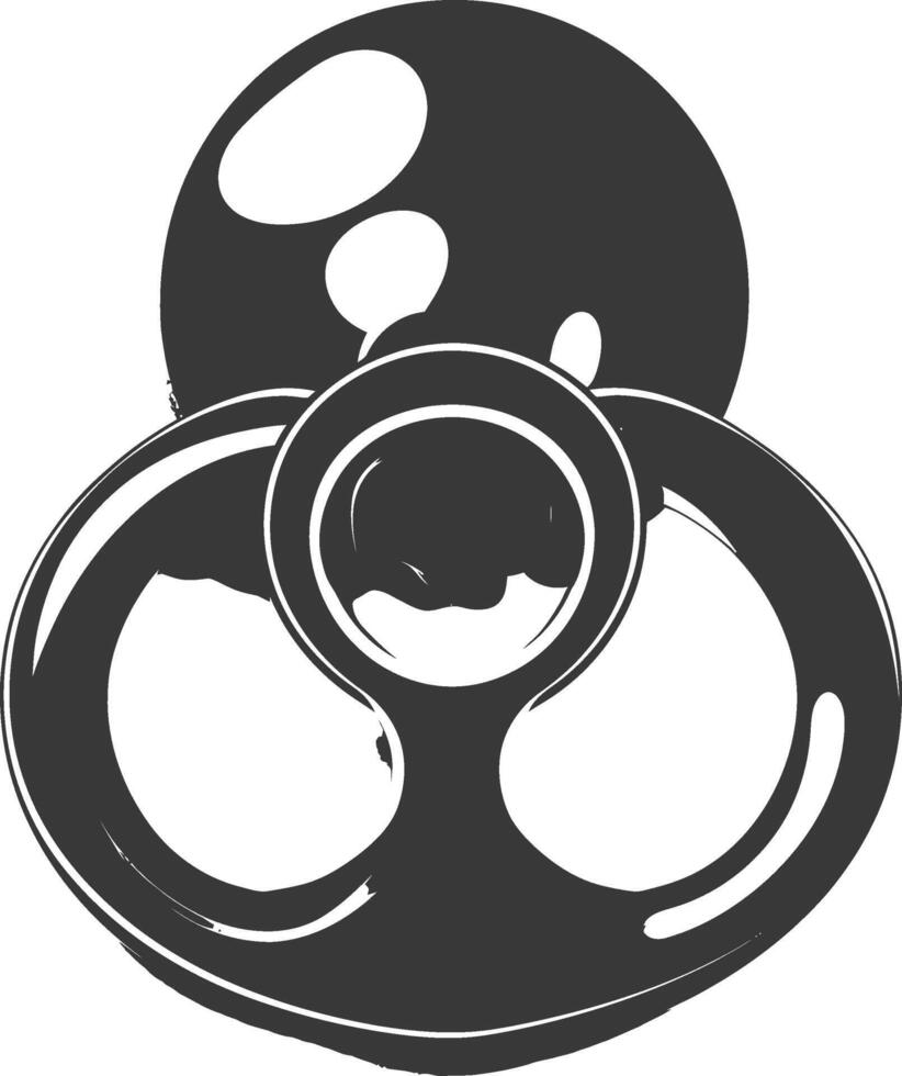 silhouette baby pacifier full black color only vector