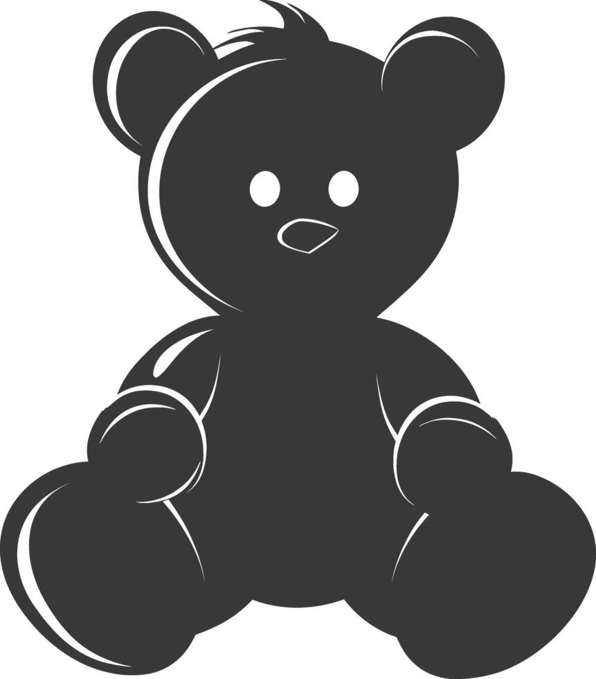 silhouette baby toy full black color only vector