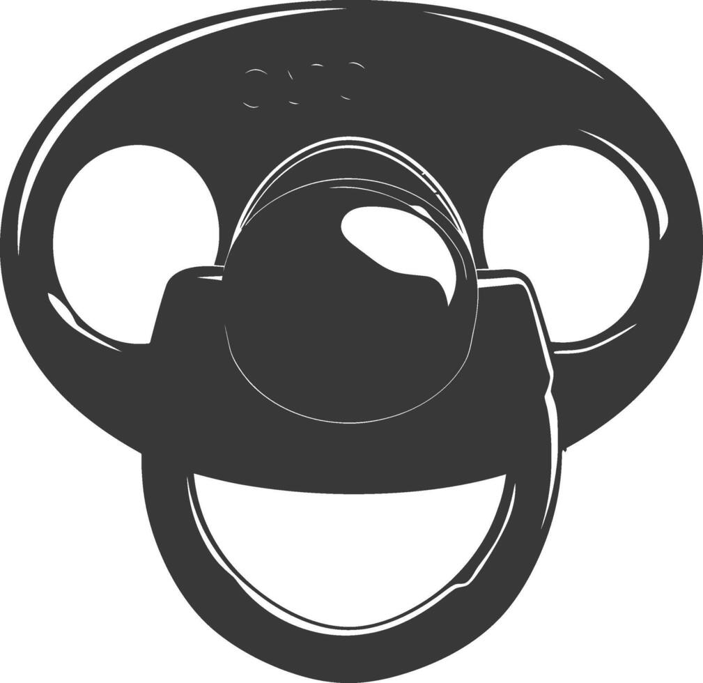 silhouette baby pacifier full black color only vector