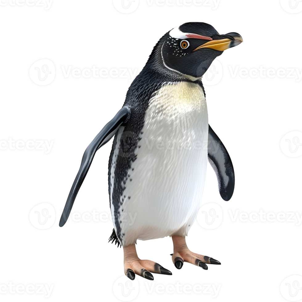 3D Rendering of a Penguin on Transparent Background png