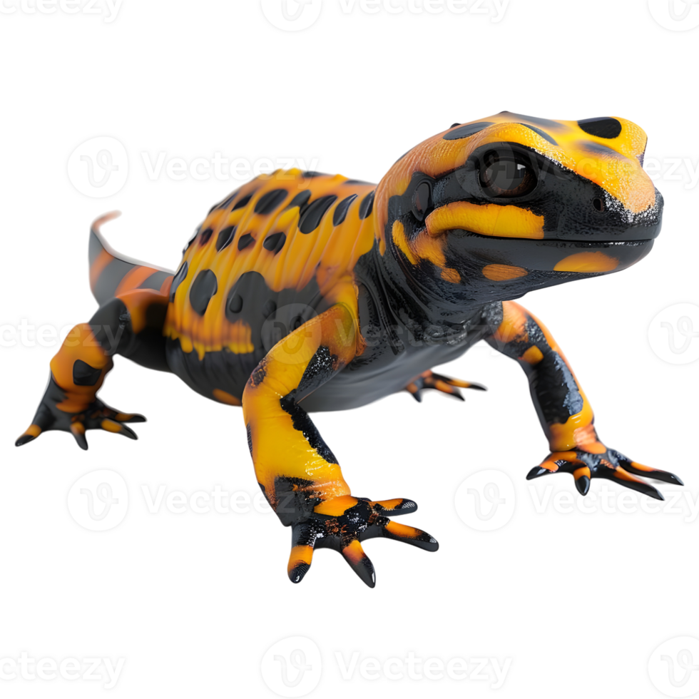 3D Rendering of a Woodland salamander on Transparent Background png