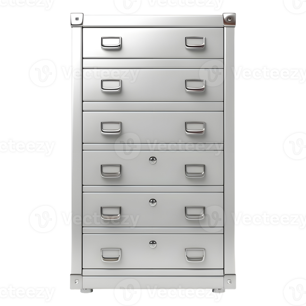 3D Rendering of a Drawer of Locker Vertical on Transparent Background png
