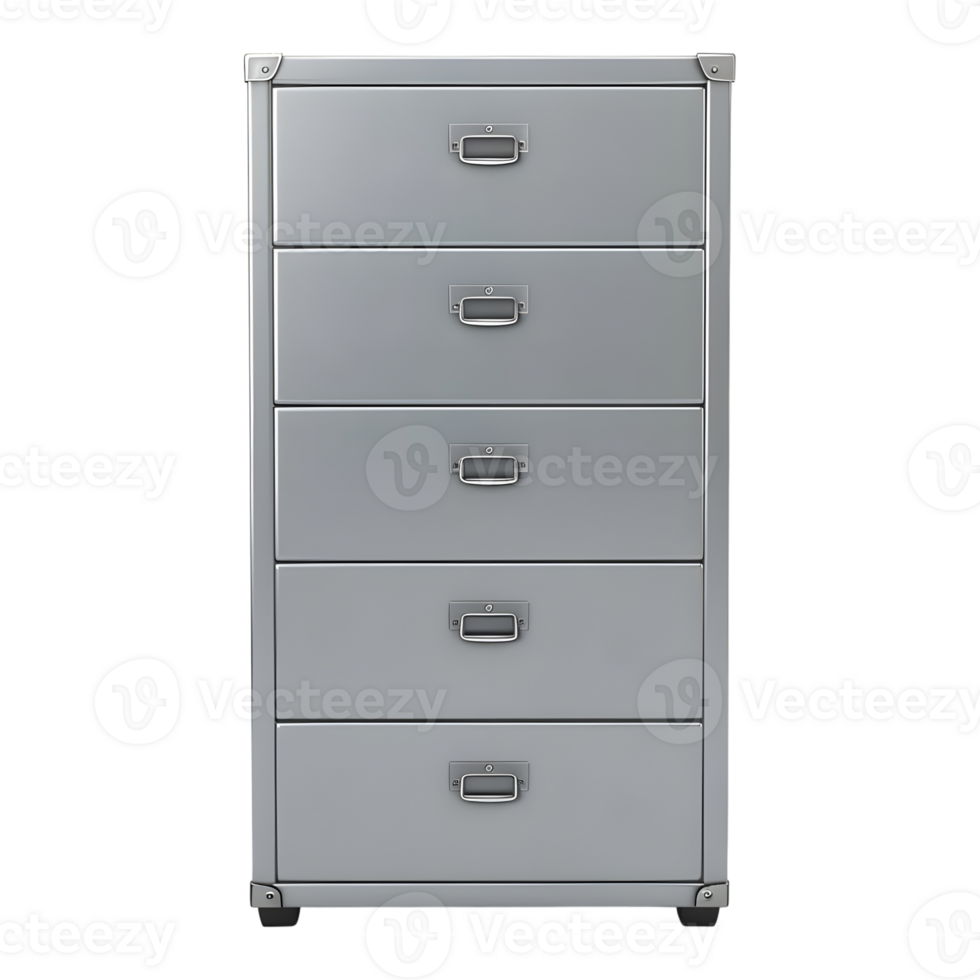 3D Rendering of a Drawer of Locker Vertical on Transparent Background png