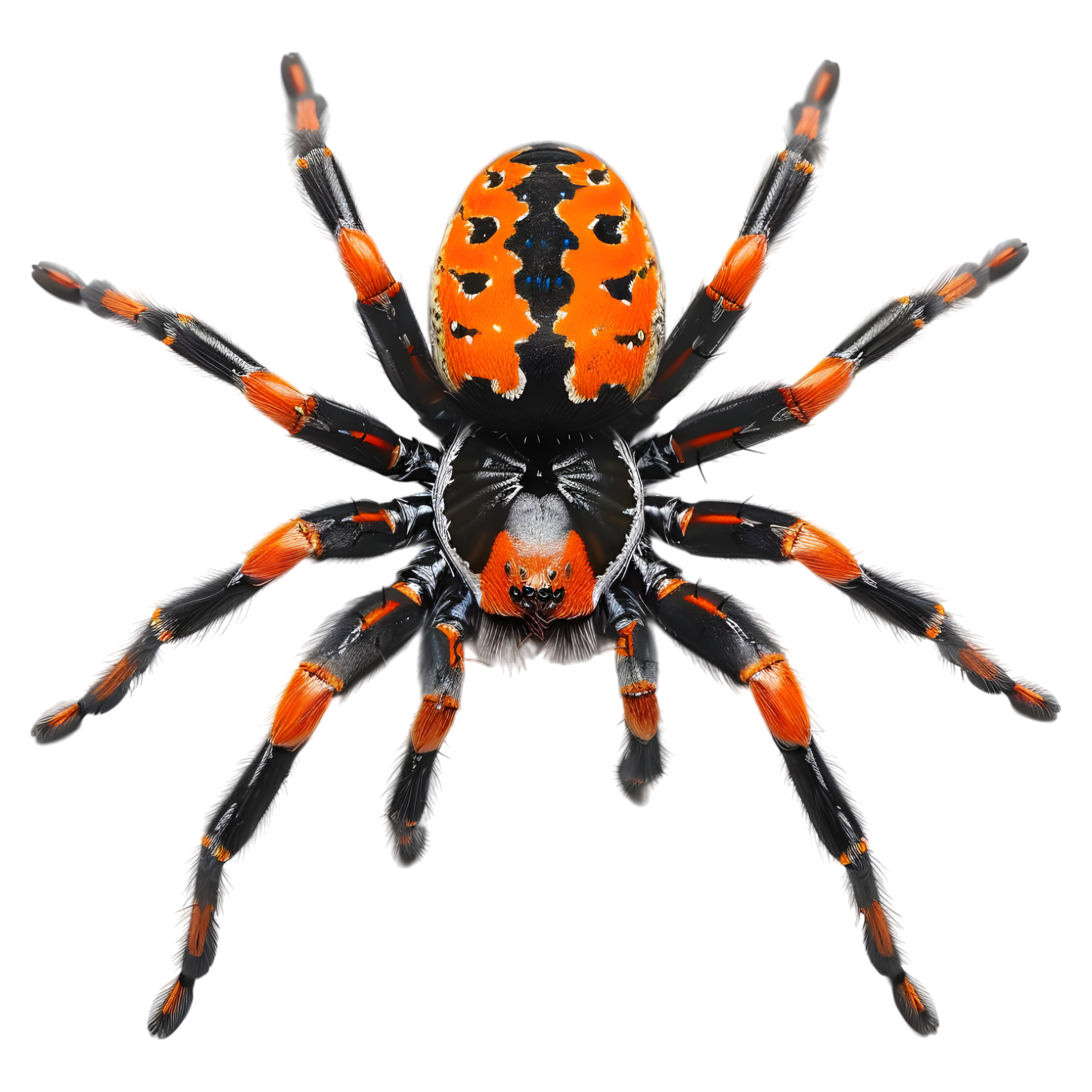 3D Rendering of a Mexican redknee tarantula spider on Transparent Background 44017629 PNG