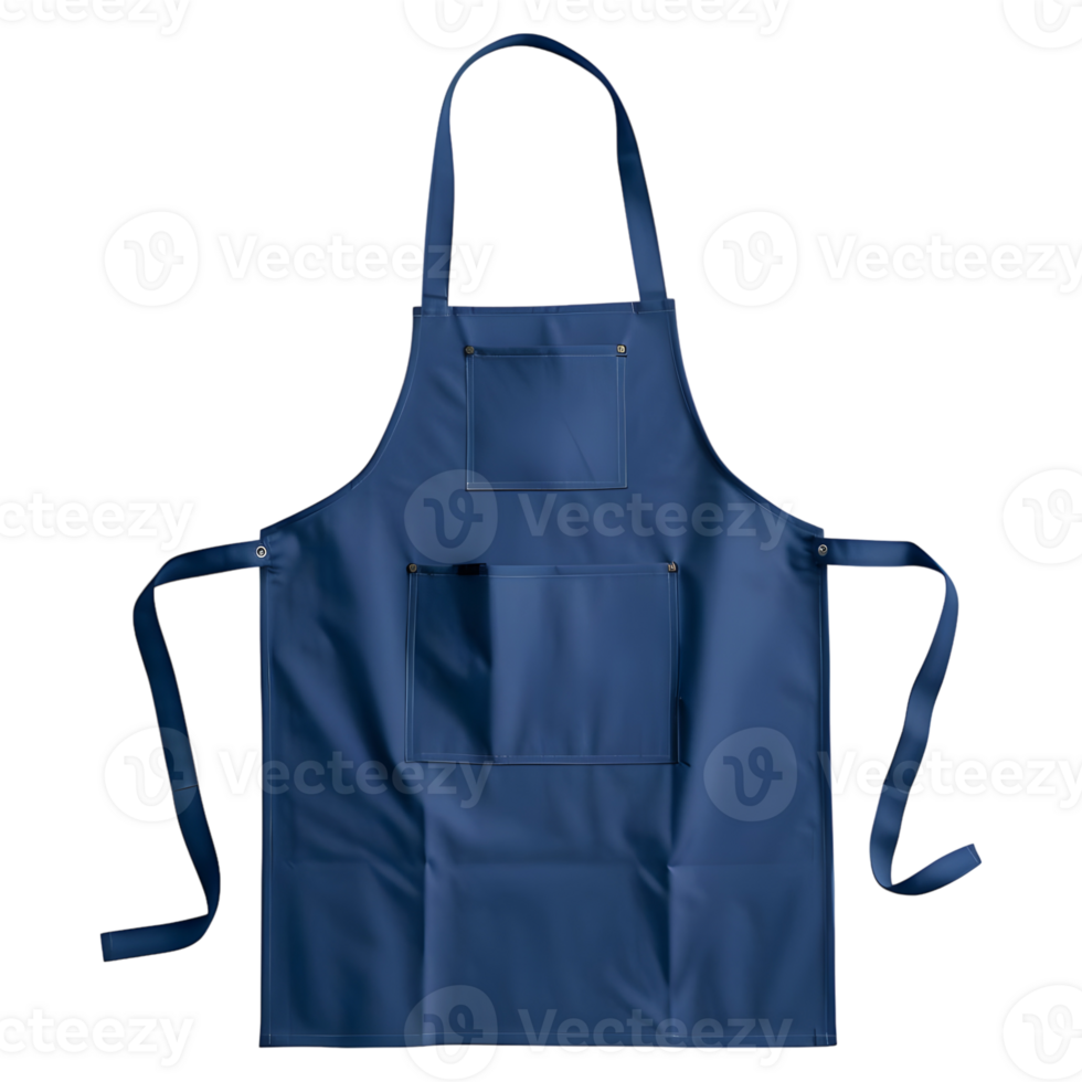 3D Rendering of a Blue Apron on Transparent Background png
