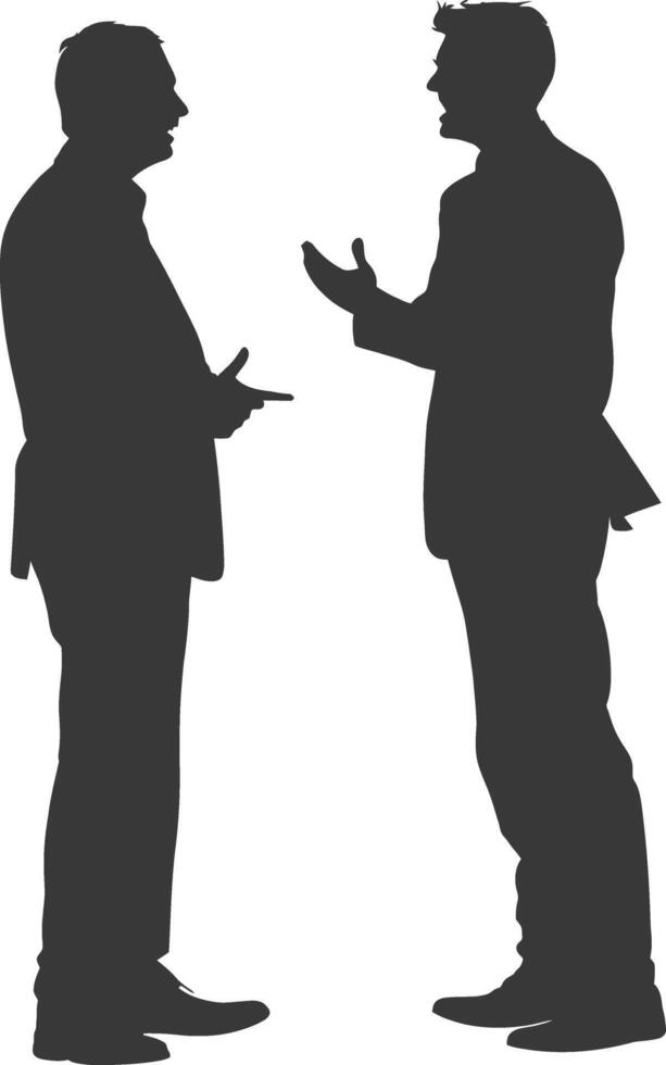 silhouette boss shouts at employee full body black color only vector