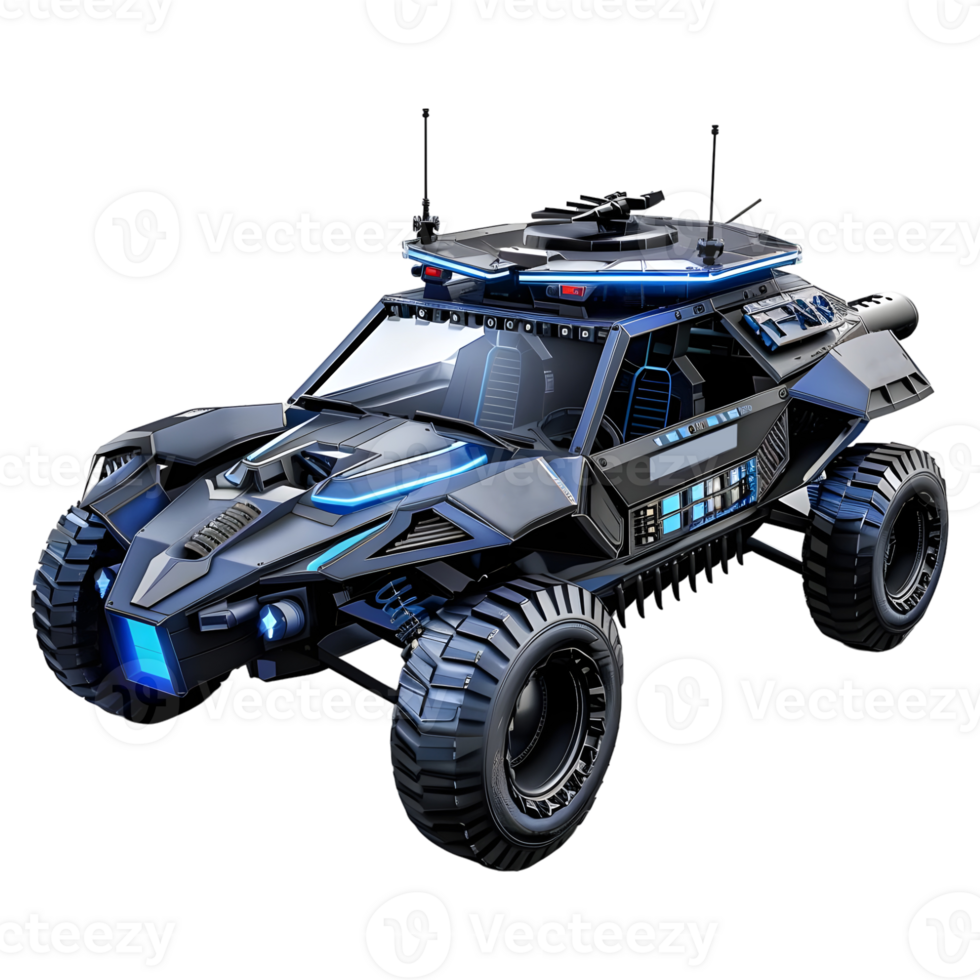 3D Rendering of a Police Patrolling Mobile on Transparent Background png