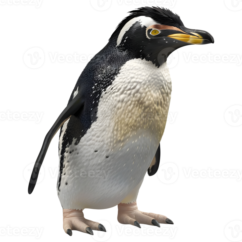 3D Rendering of a Penguin on Transparent Background png