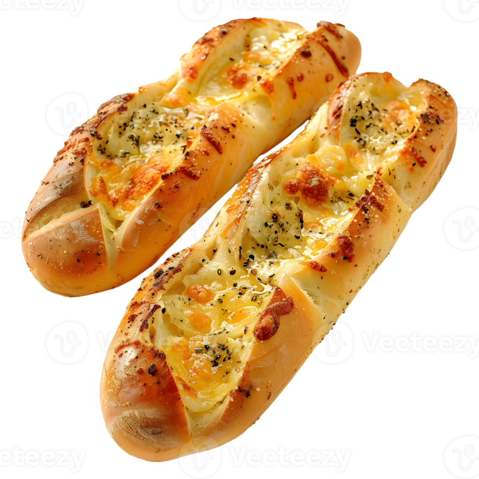 3D Rendering of a Long Bread Baked on Transparent Background png