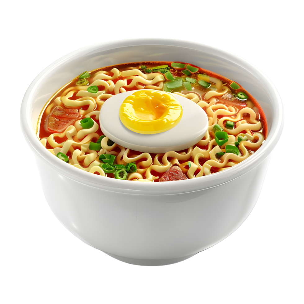 3d Renderização do uma noddle's em transparente fundo png