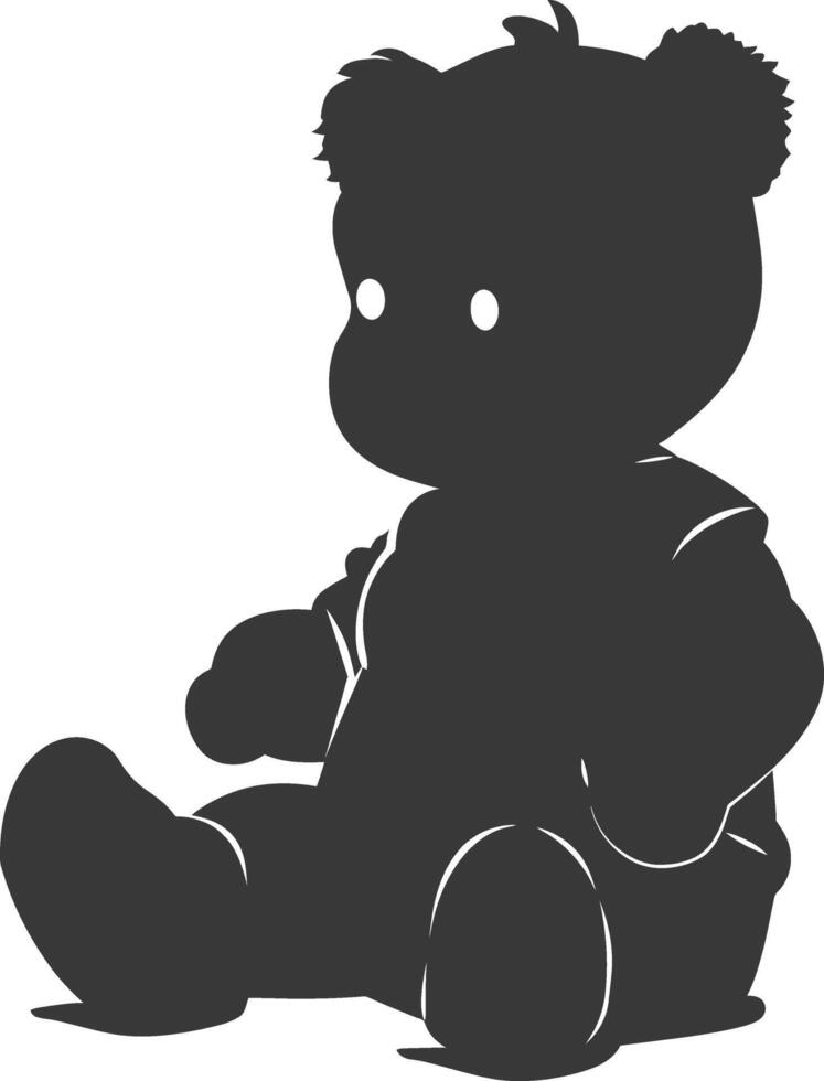 silhouette baby toy full black color only vector