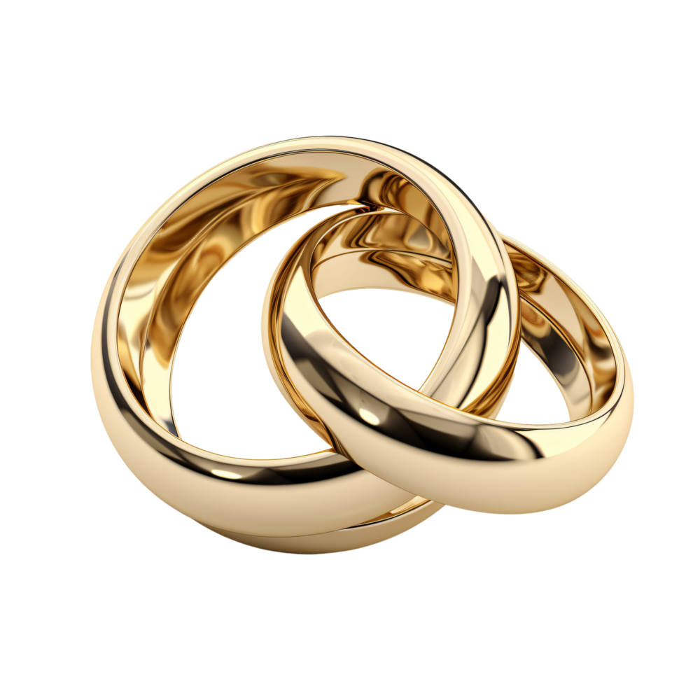 Gold wedding rings studio png