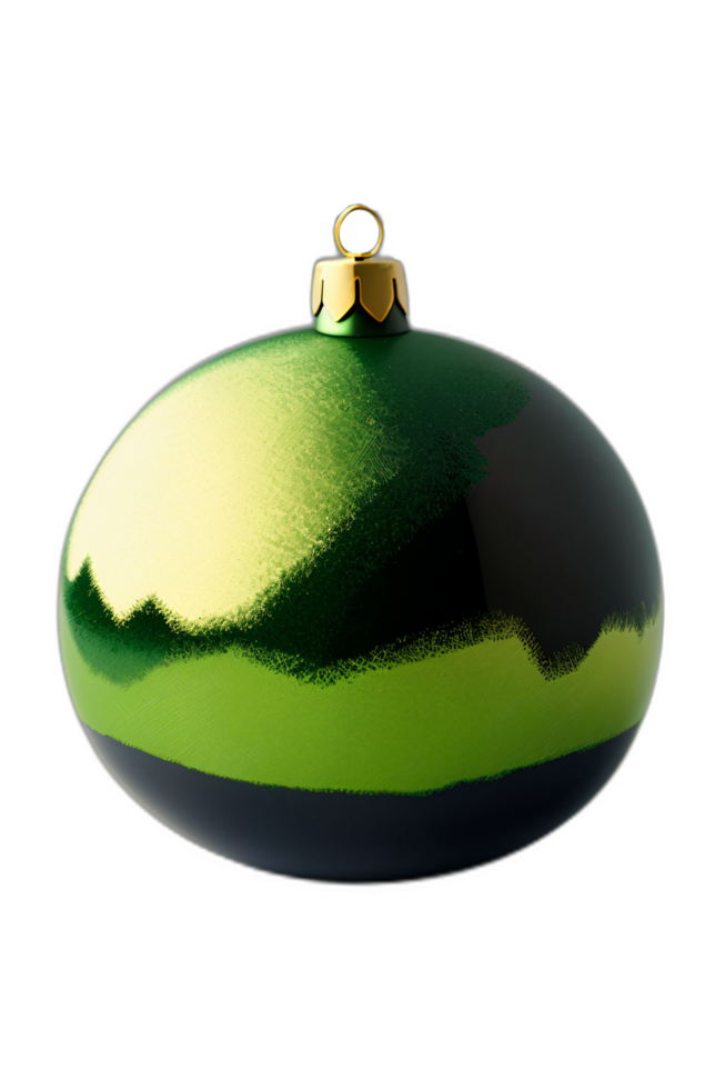 Green glossy christmas tree toy png