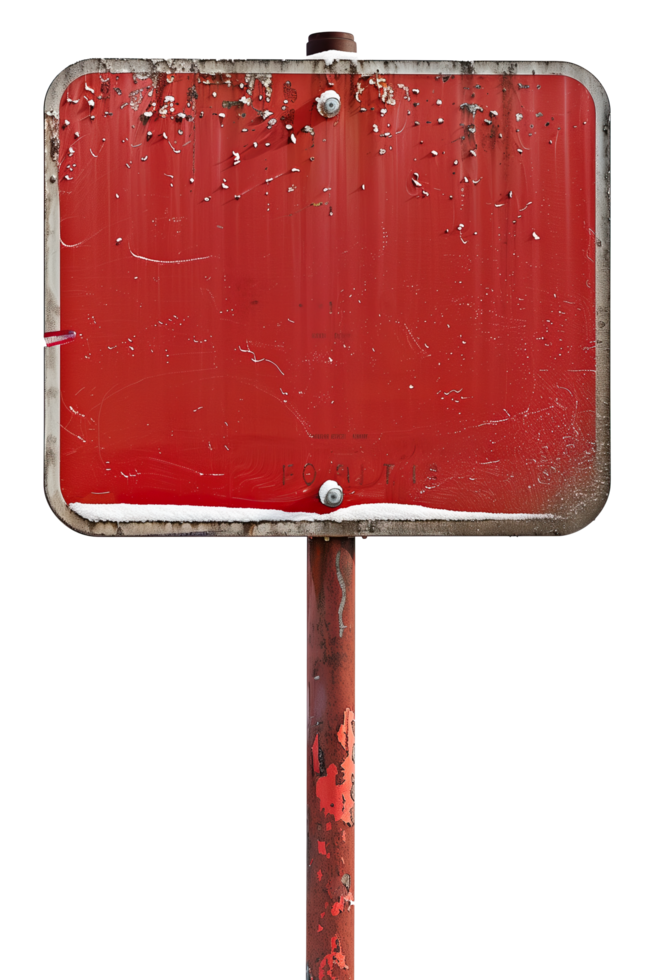 Red empty road sign cut out image png