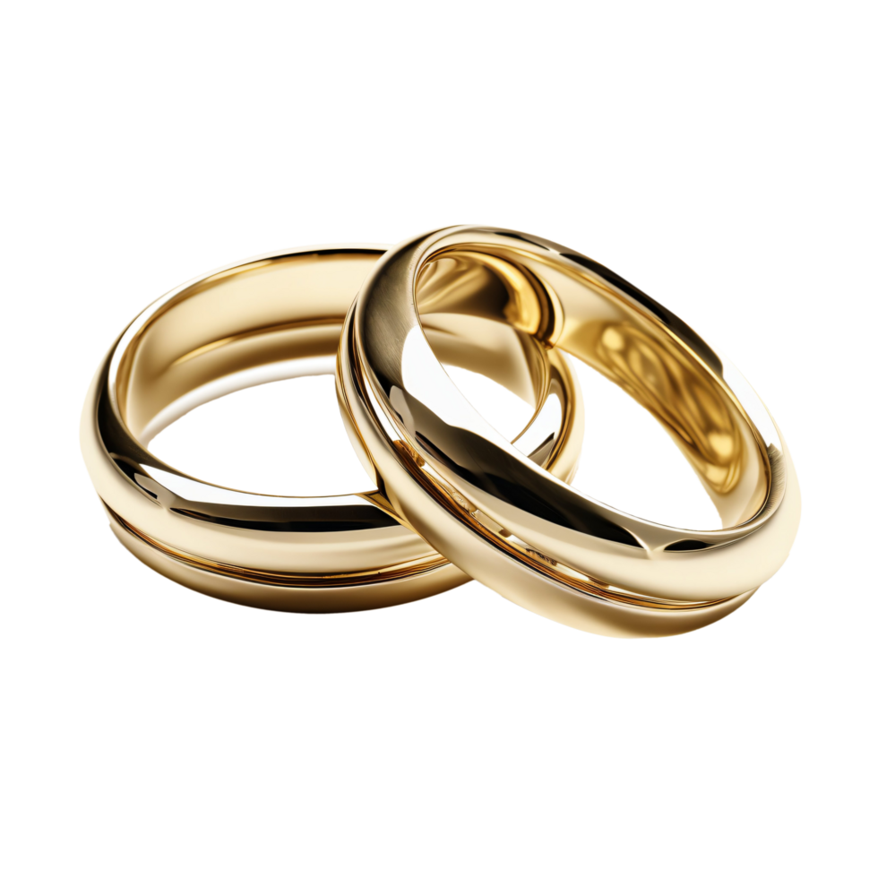 goud bruiloft ringen studio png