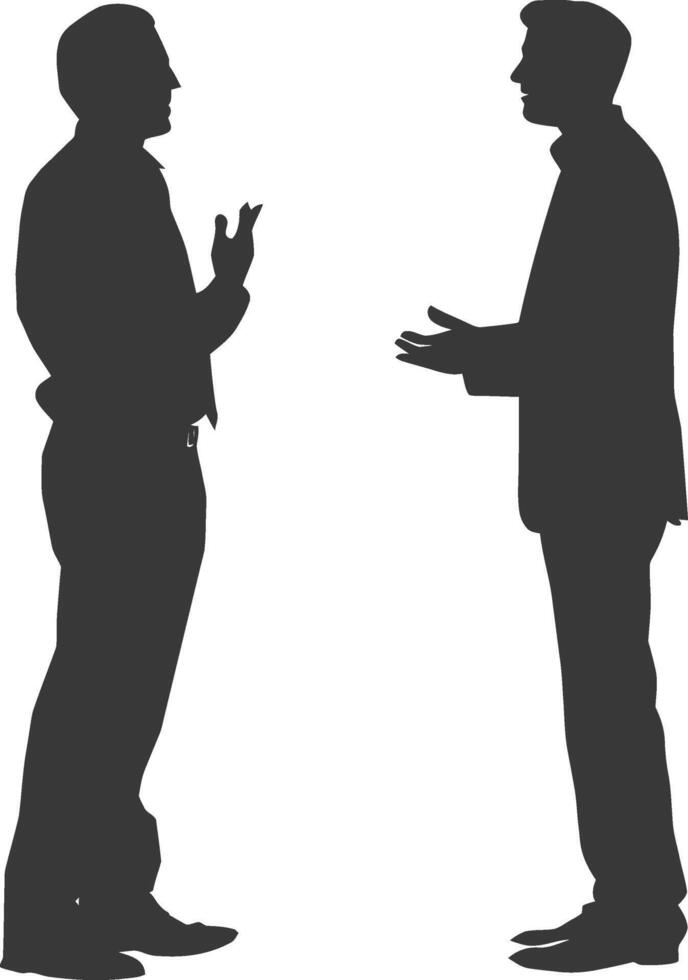silhouette boss shouts at employee full body black color only vector