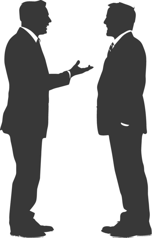 silhouette boss shouts at employee full body black color only vector