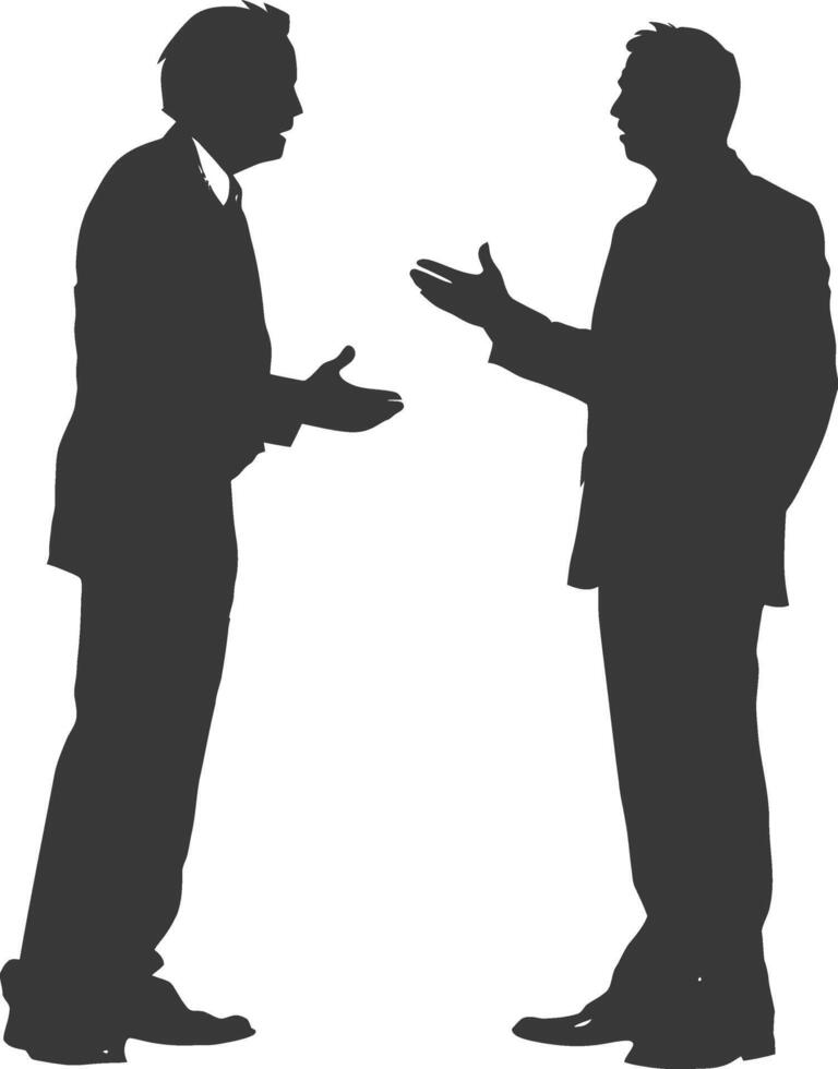 silhouette boss shouts at employee full body black color only vector