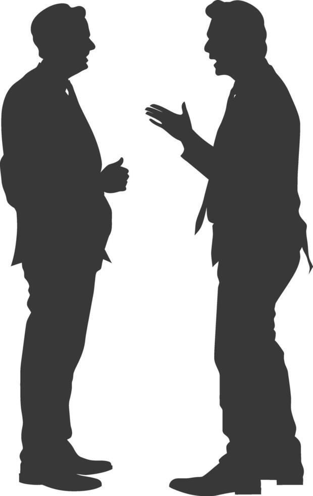 silhouette boss shouts at employee full body black color only vector