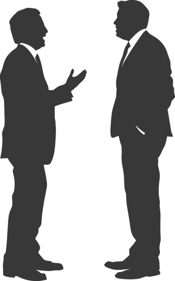 silhouette boss shouts at employee full body black color only vector